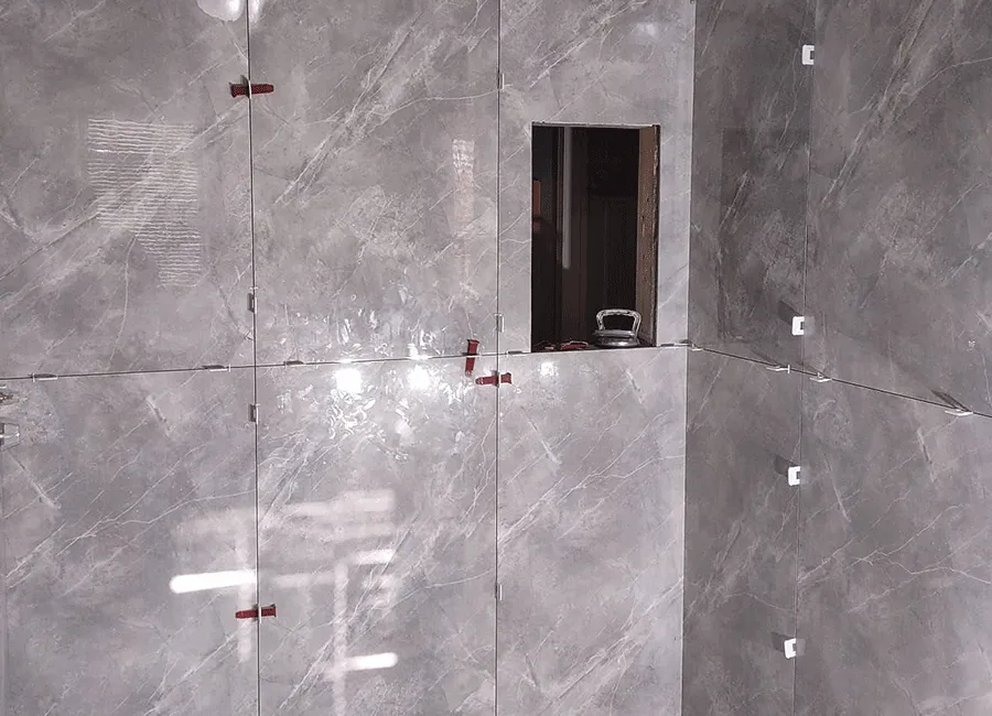 Shower tile installation