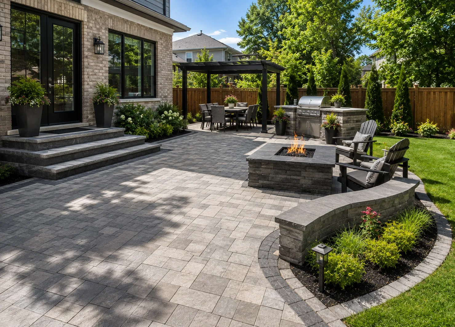 Landscape slab work